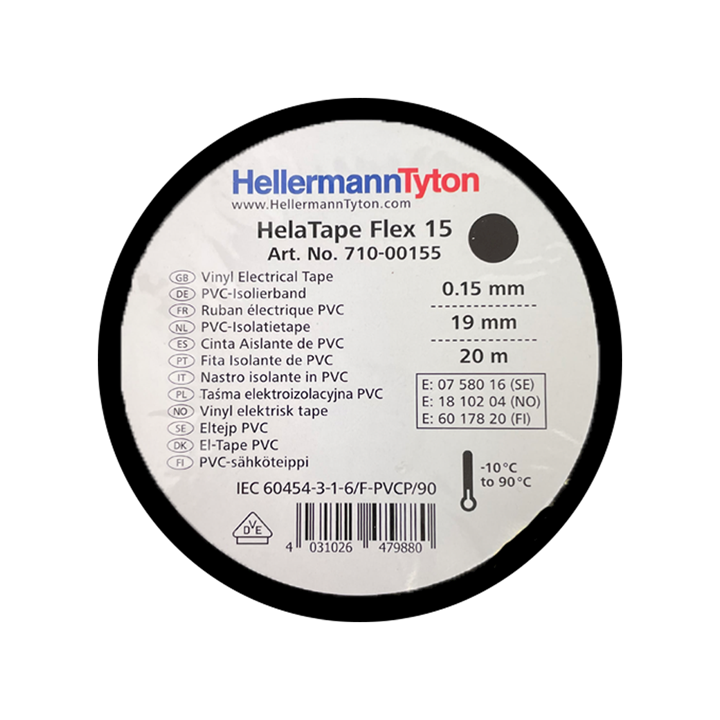 Hellermann Tyton Insulation Tape Black 710-00155 (Single Roll)
